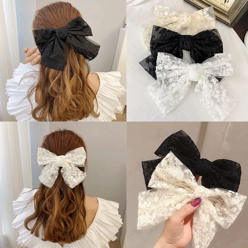 Girls Lace Pearl Hair Bow Hairpins Ribbon Bowknot Hair Clips Claw Black White Lace Barrettes 2022 Women Hair Accessories
Girls Lace Pearl Hair Bow Hairpins Ribbon Bowknot Hair Clips Claw Black White Lace Barrettes 2022 Women Hair Accessories