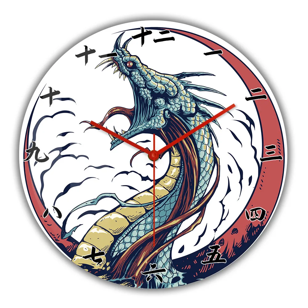 Dragon Head With Janpanese Numbers Wall Clock For Living Room Medieval Home Décor Fantasy Artwork Silent Quartz Printed Clock
Dragon Head With Janpanese Numbers Wall Clock For Living Room Medieval Home Décor Fantasy Artwork Silent Quartz Printed Clock