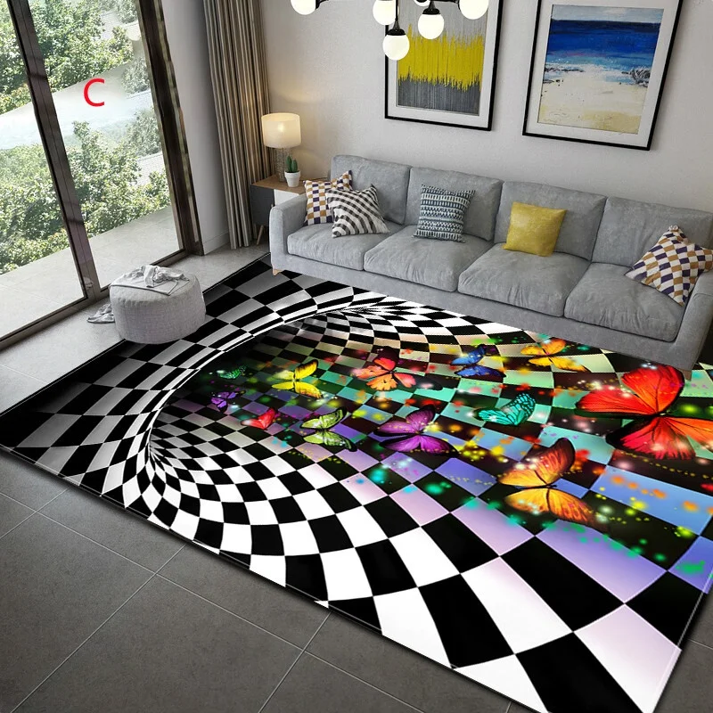 Illusion Abstract Butterfly Print Pattern Rugs Living Room Bedroom Children Carpet Kids Room Bedside Decorative Mat Washable
Illusion Abstract Butterfly Print Pattern Rugs Living Room Bedroom Children Carpet Kids Room Bedside Decorative Mat Washable