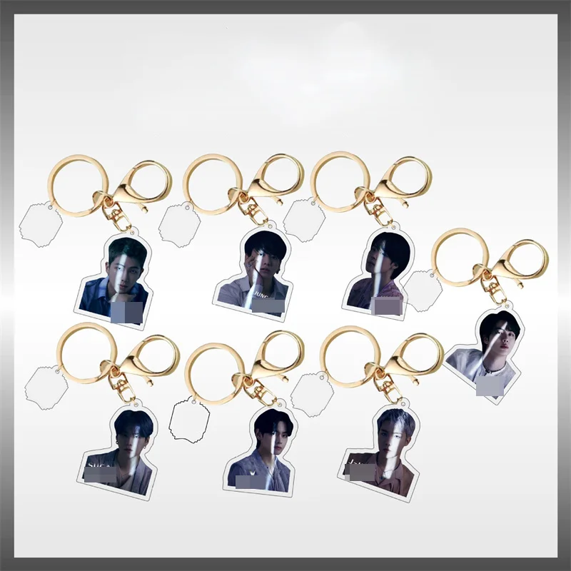 

Оптовая продажа, кольцо для ключей для мальчиков Kpop Bangtan, кольцо для ключей с милым кулоном, подарок, коллекция поклонников
