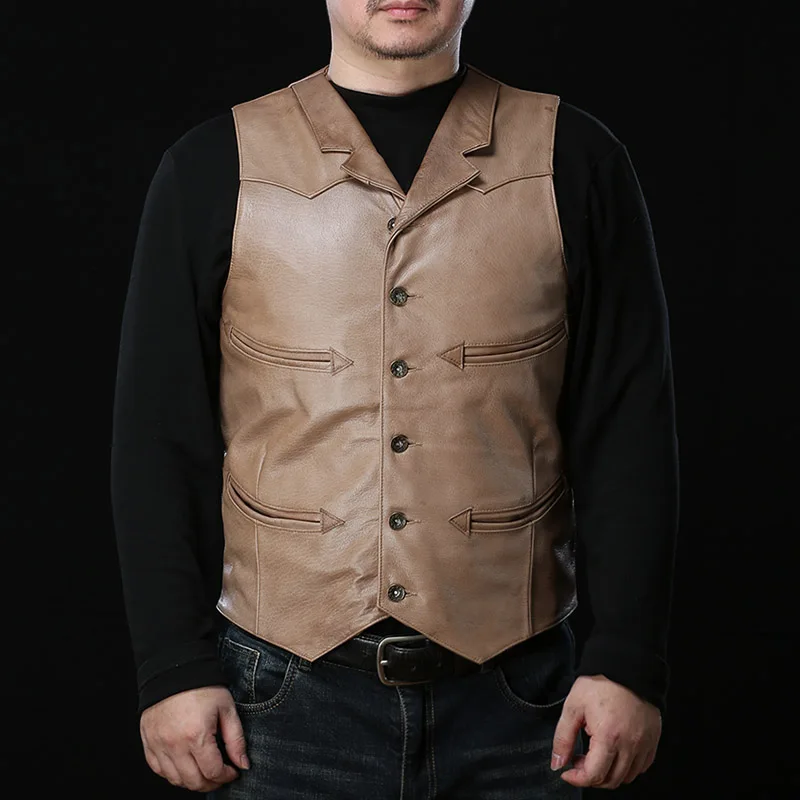 Мужской жилет из овечьей кожи, азиатского размера
Мужской жилет из овечьей кожи, азиатского размера