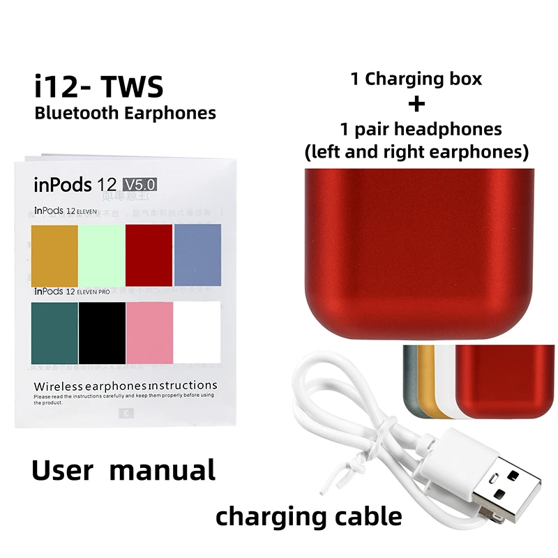 TWS Bluetooth Earphone Wireless Headphone Stereo Headset Sport Earbuds Microphone With Charging Box For Smartphone
TWS Bluetooth Earphone Wireless Headphone Stereo Headset Sport Earbuds Microphone With Charging Box For Smartphone