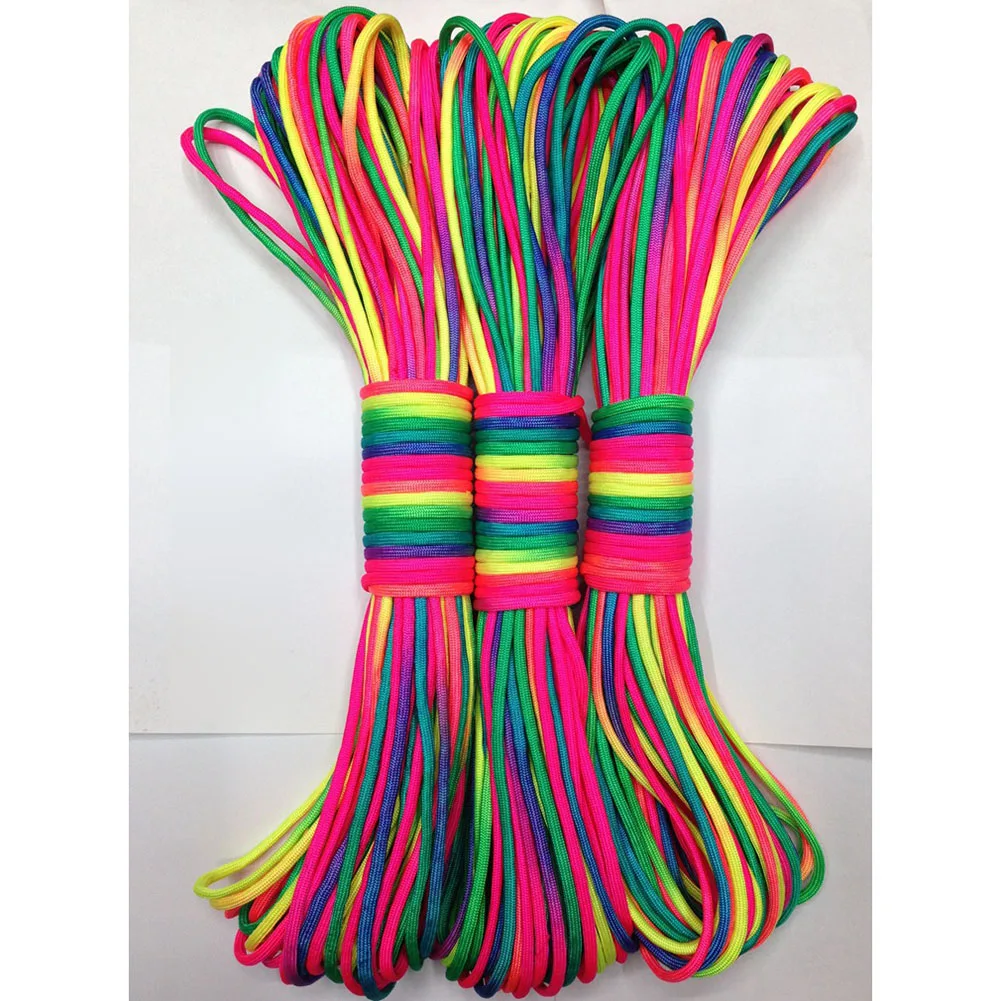 10 Meters 4mm Rainbow Colors Cord Rope III 7 Strand Parachute Lanyard Rope Climbing Survival Equipment Paracord Bracelet Outdoor
10 Meters 4mm Rainbow Colors Cord Rope III 7 Strand Parachute Lanyard Rope Climbing Survival Equipment Paracord Bracelet Outdoor