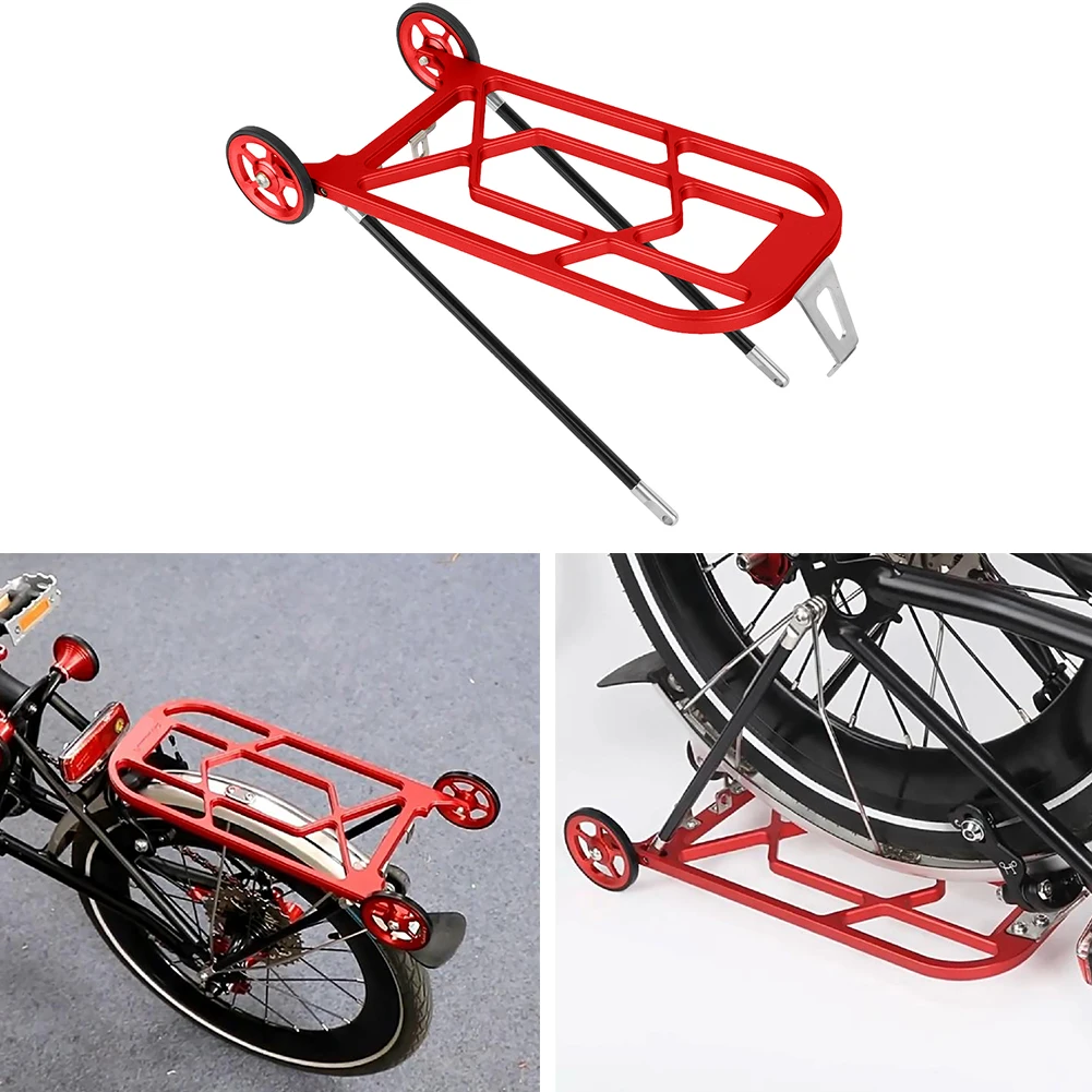 Folding Bike Rear Rack High-strength Aluminum Alloy Folding Bicycle Rear Shelf with Wheels Accessories for Brompton 3sixty
Folding Bike Rear Rack High-strength Aluminum Alloy Folding Bicycle Rear Shelf with Wheels Accessories for Brompton 3sixty