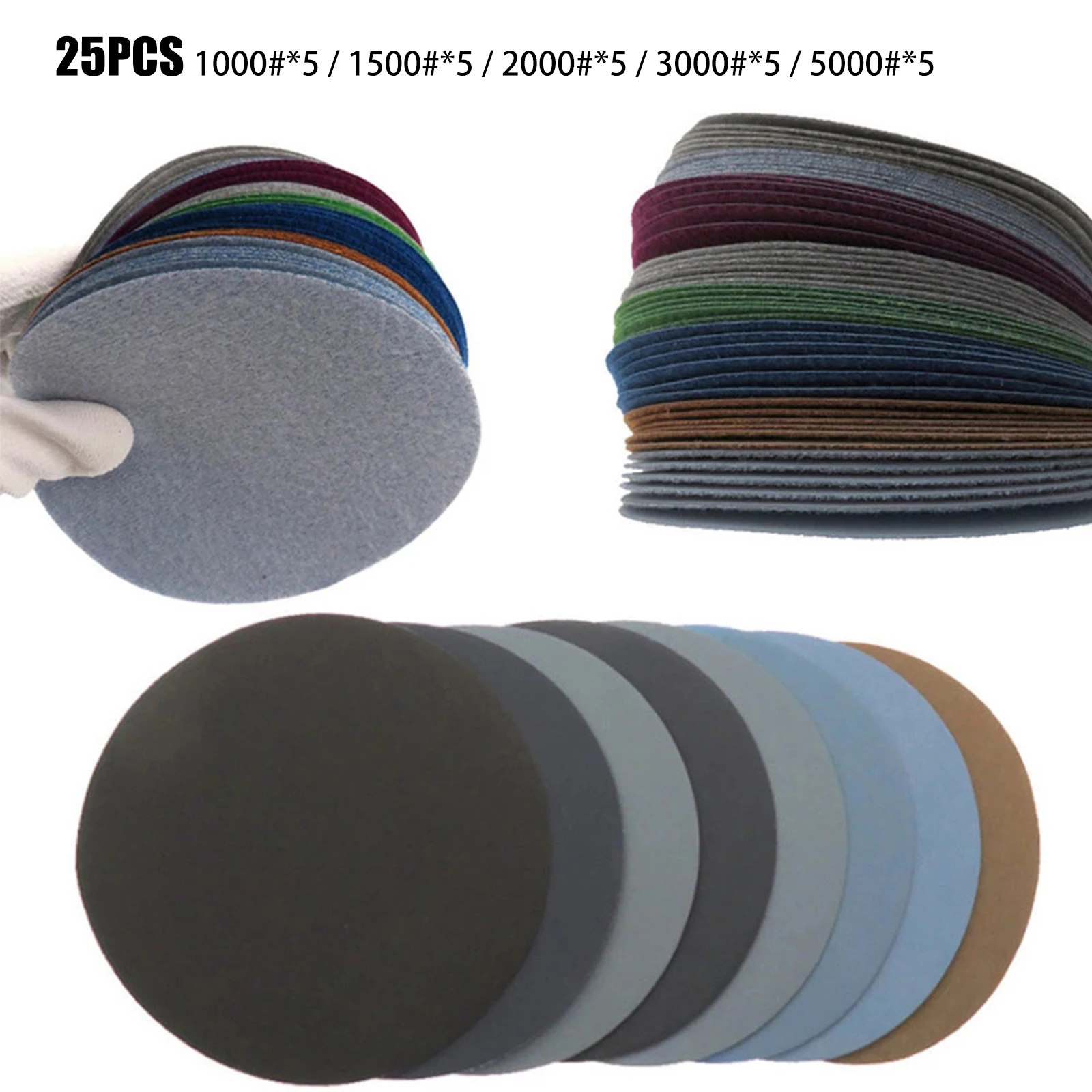 3inch 75mm Sanding Discs Round Shape Sandpaper Wet/Dry 1000-5000 Grit Hook Loop Sand Paper Abrasive Polishing Tool
3inch 75mm Sanding Discs Round Shape Sandpaper Wet/Dry 1000-5000 Grit Hook Loop Sand Paper Abrasive Polishing Tool