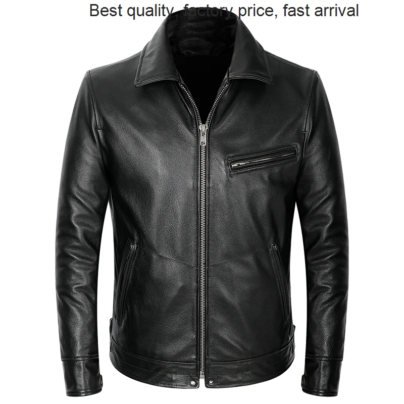 quality luxury brand Natural Genuine Jacket Male Cow Leather Soft Motorcycle Jackets Men Turn Collar Coats Man Black High Qualit
quality luxury brand Natural Genuine Jacket Male Cow Leather Soft Motorcycle Jackets Men Turn Collar Coats Man Black High Qualit