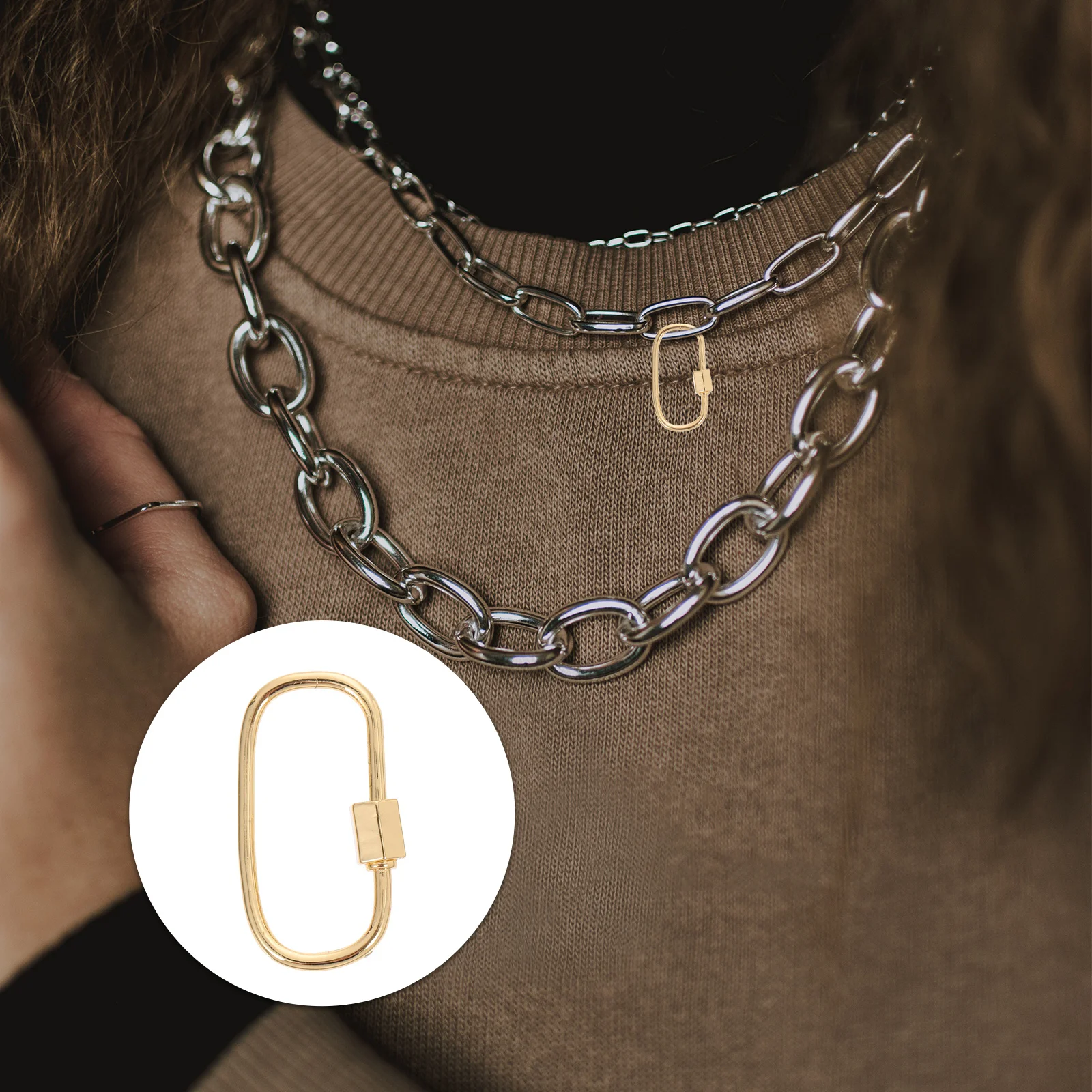 Jewelry Link Buckle Screw Keychain Lock Necklace Carabiner Clasps DIY Connector Goldendoodle Accessories
Jewelry Link Buckle Screw Keychain Lock Necklace Carabiner Clasps DIY Connector Goldendoodle Accessories