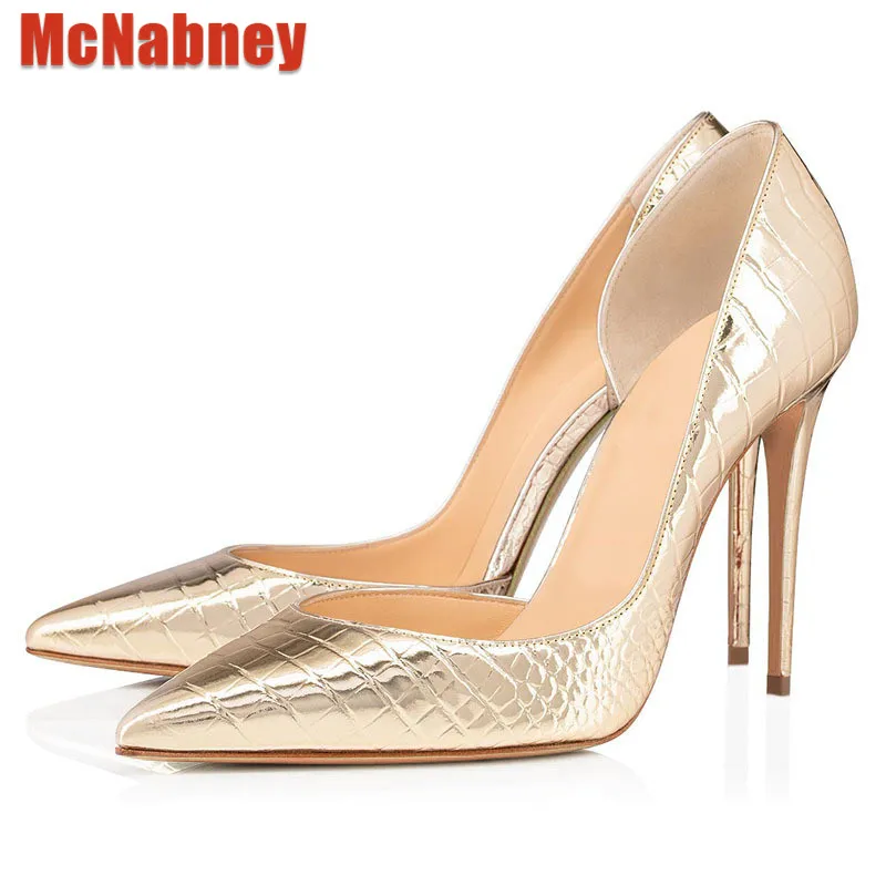 Women's Golden High Heels 12Cm 33-46 Lattice Snack Leopard Print Pointed Toe Women's Stiletto Shoes Party Pumps Fashion Design
Women's Golden High Heels 12Cm 33-46 Lattice Snack Leopard Print Pointed Toe Women's Stiletto Shoes Party Pumps Fashion Design