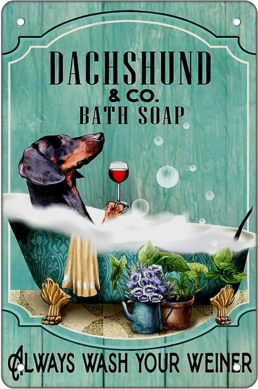 Dachshund Wall Metal Tin Sign Wash Your Wiener Retro Poster Decoration Bar Home Bathroom Wall Art
Dachshund Wall Metal Tin Sign Wash Your Wiener Retro Poster Decoration Bar Home Bathroom Wall Art