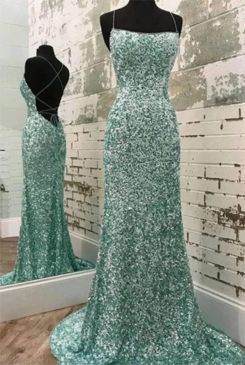 Glitter Sequins Long Prom Dresses Lace Up Sexy Backless Cocktail Party Bride Evening Special Banquet Wear Gowns
Glitter Sequins Long Prom Dresses Lace Up Sexy Backless Cocktail Party Bride Evening Special Banquet Wear Gowns