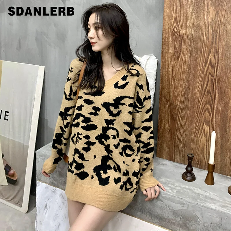 Oversize Leopard-Print Sweater Women's 2022 Spring and Autumn New Loose and Lazy Style Mid-Length Fashion Knitted Pullover
Oversize Leopard-Print Sweater Women's 2022 Spring and Autumn New Loose and Lazy Style Mid-Length Fashion Knitted Pullover