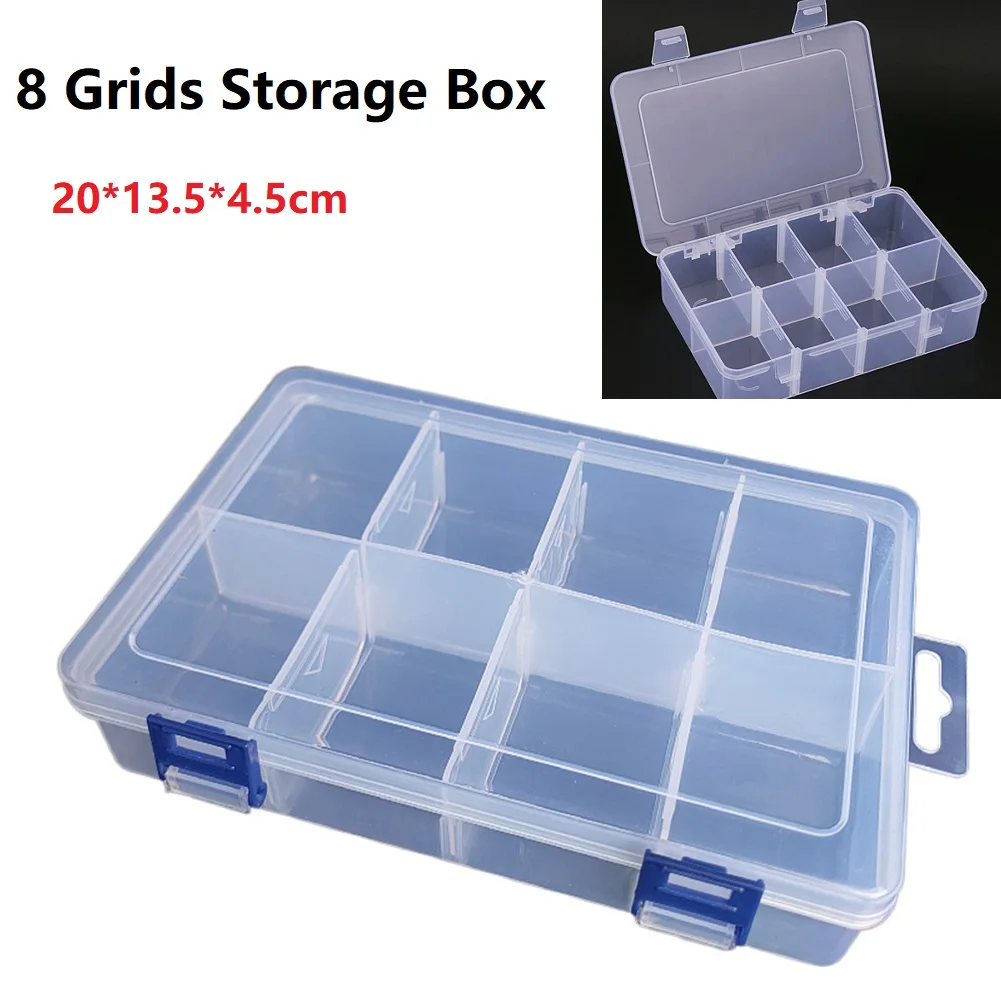 1pcs Storage Box Adjustable 8 Grids Compartment Plastic Transparent Organizer Dustproof Jewelry Earring Box Home Appliance
1pcs Storage Box Adjustable 8 Grids Compartment Plastic Transparent Organizer Dustproof Jewelry Earring Box Home Appliance