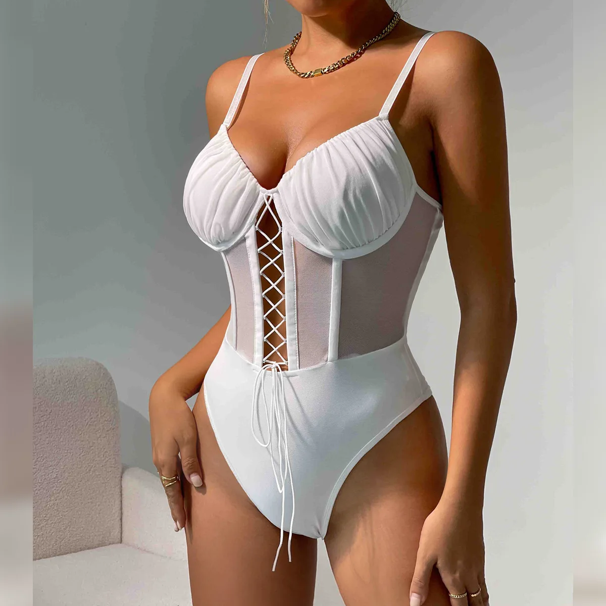 Sexy Hollow Out Cross Strap Bodycon Jumpsuit with Underwire and Fishbone Body Shapers Women
Sexy Hollow Out Cross Strap Bodycon Jumpsuit with Underwire and Fishbone Body Shapers Women