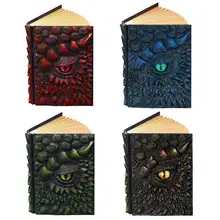 Deluxe Animated Dragon Book Retro Embossed Notepad Dragon Embossed Resin Engraving Notebook Dragon Eyes Embossed Resin Diary