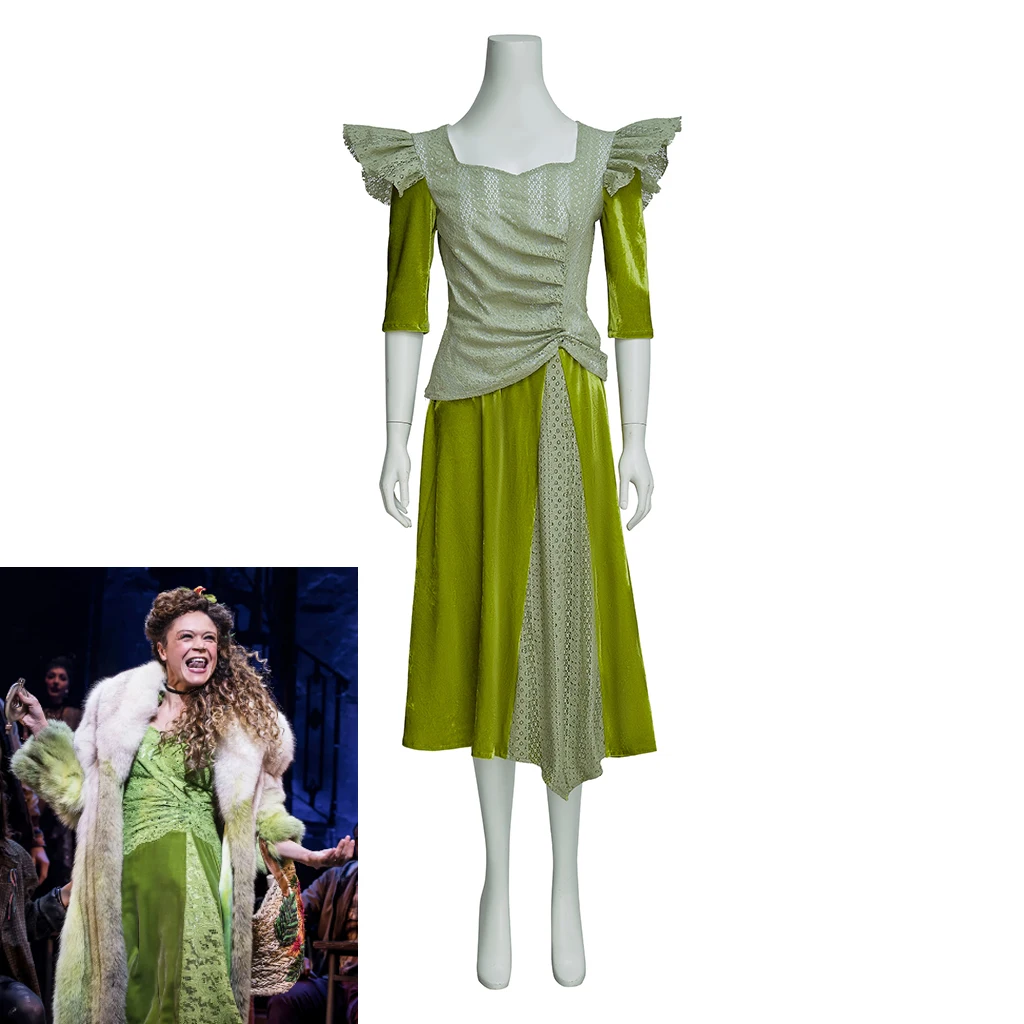 Musical Hadestown Cosplay Persephone Cosplay Costume Green Dress Halloween Carnival Party Suit Role Play Suit 
Musical Hadestown Cosplay Persephone Cosplay Costume Green Dress Halloween Carnival Party Suit Role Play Suit