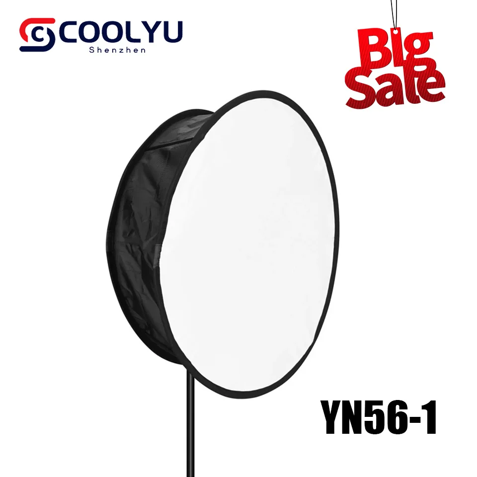 YONGNUO YN56-1 56 см круглый Софтбокс диффузор складной для серии YONGNUO YN300/ YN600/ YN900 фотоаксессуары
YONGNUO YN56-1 56 см круглый Софтбокс диффузор складной для серии YONGNUO YN300/ YN600/ YN900 фотоаксессуары