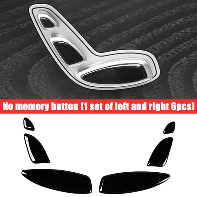 6PCS Black Auto Car Door Seat Adjust Button Switch Cover Sticker Trim For Mercedes Benz E C GLC Class W213 W205 X253
6PCS Black Auto Car Door Seat Adjust Button Switch Cover Sticker Trim For Mercedes Benz E C GLC Class W213 W205 X253