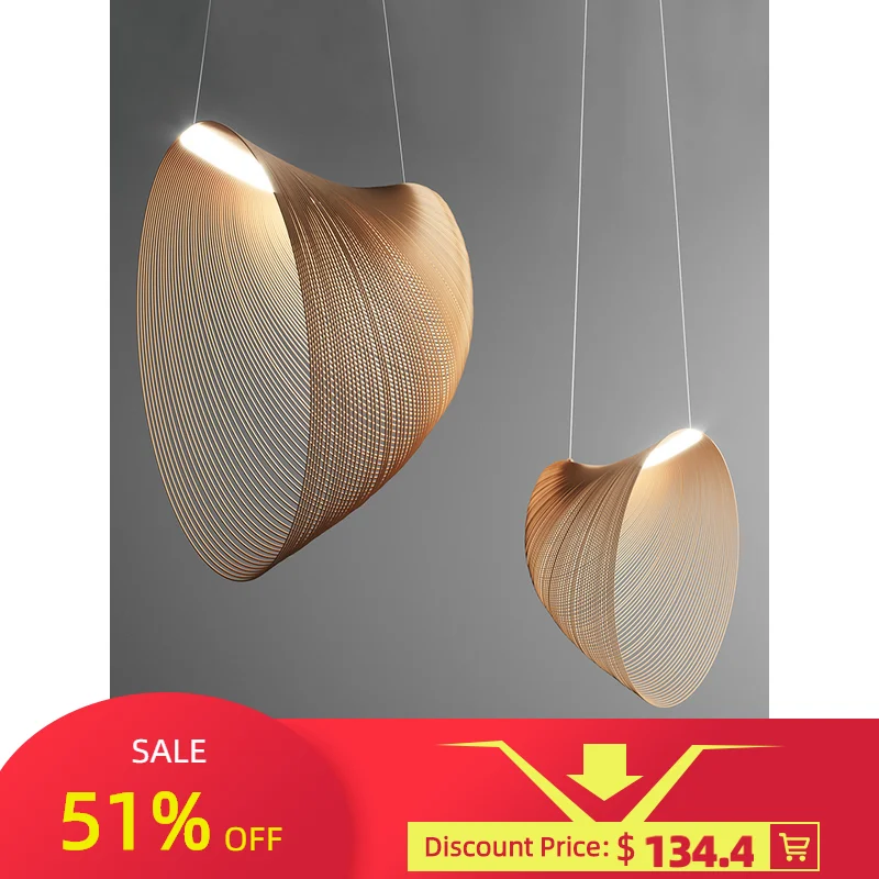 Nordic modern minimalist design personality living room dining room cafe bedroom wooden acrylic LED chandelier
Nordic modern minimalist design personality living room dining room cafe bedroom wooden acrylic LED chandelier