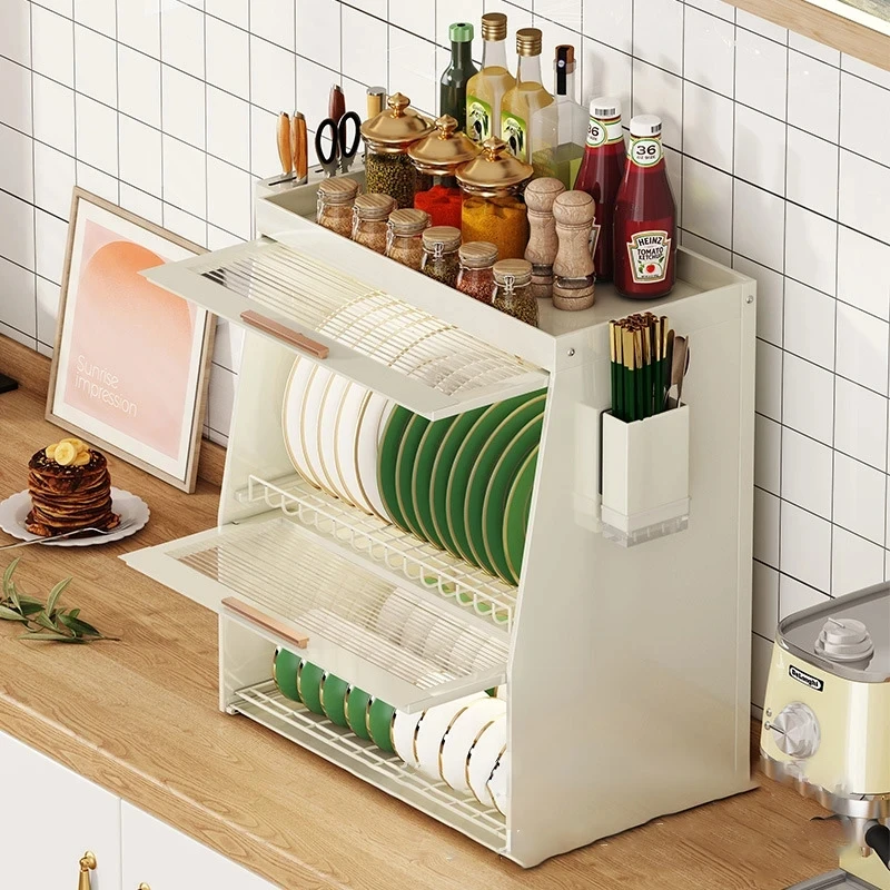 Kitchen Dish Storage Rack Small Household Cupboard Box New Carbon Steel Material Simple Table Top Bowl Chopsticks Dustproof Rack
Kitchen Dish Storage Rack Small Household Cupboard Box New Carbon Steel Material Simple Table Top Bowl Chopsticks Dustproof Rack