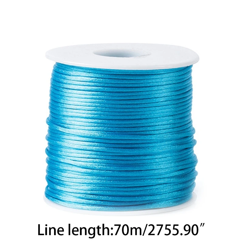 70m/Roll Satin Silk Rope Nylon Cord DIY Baby Teether Craft Supplies Line Teething Necklace Cord Rattail Trim Thread
70m/Roll Satin Silk Rope Nylon Cord DIY Baby Teether Craft Supplies Line Teething Necklace Cord Rattail Trim Thread