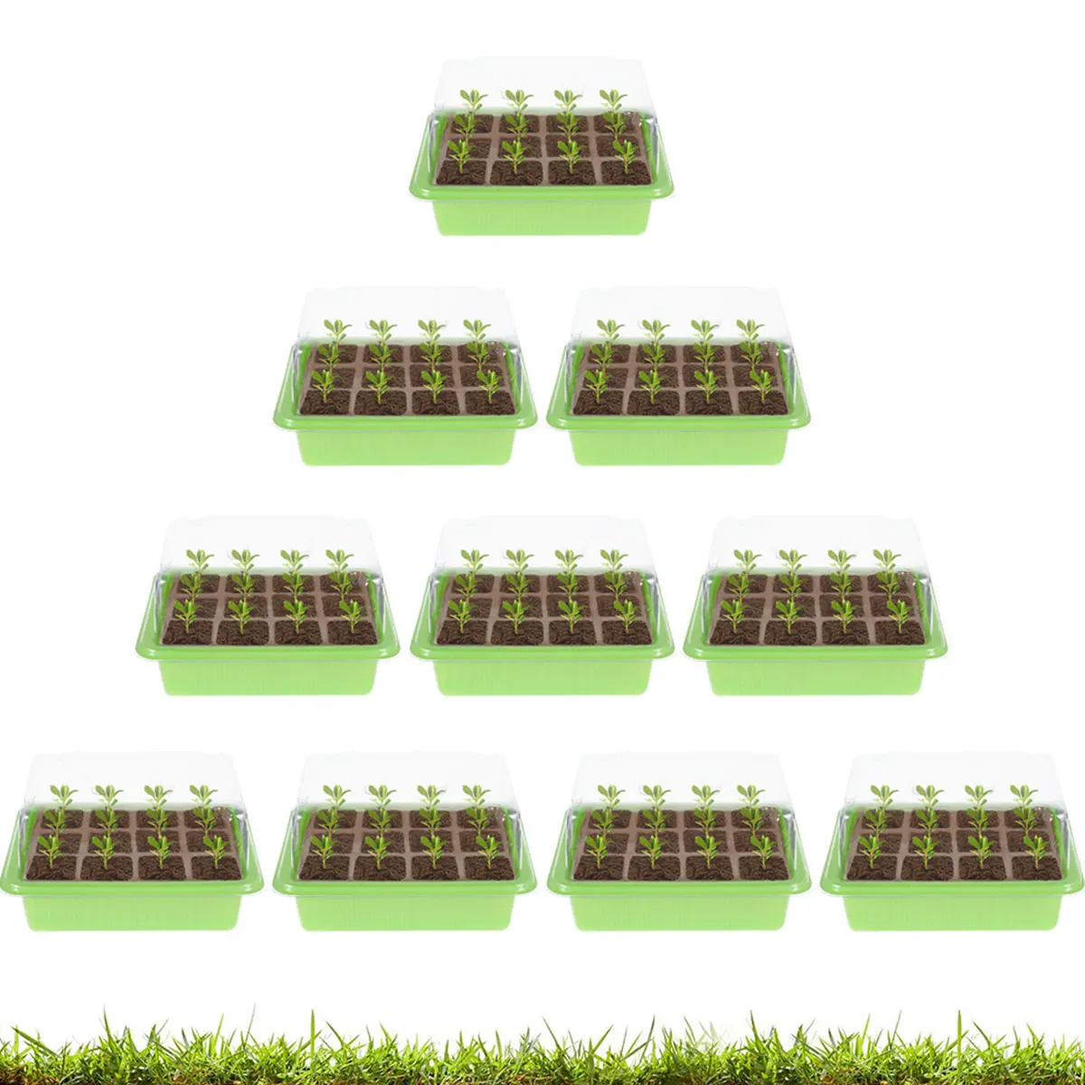 10pcs 12 Cells Seedlings Starter Trays Resusable Mini Greenhouse Plant Starter Kit Nursery Grow Paper Pots Plastic Seed
10pcs 12 Cells Seedlings Starter Trays Resusable Mini Greenhouse Plant Starter Kit Nursery Grow Paper Pots Plastic Seed