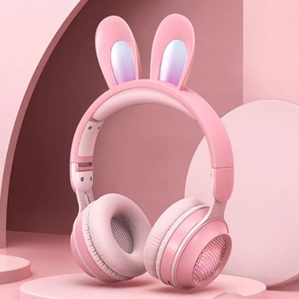 KE-01 LED Light Wireless Bluetooth Rabbit Ear Headphones With Pluggable Noise Reduction Long Mic Music Headset Support TF Card
KE-01 LED Light Wireless Bluetooth Rabbit Ear Headphones With Pluggable Noise Reduction Long Mic Music Headset Support TF Card