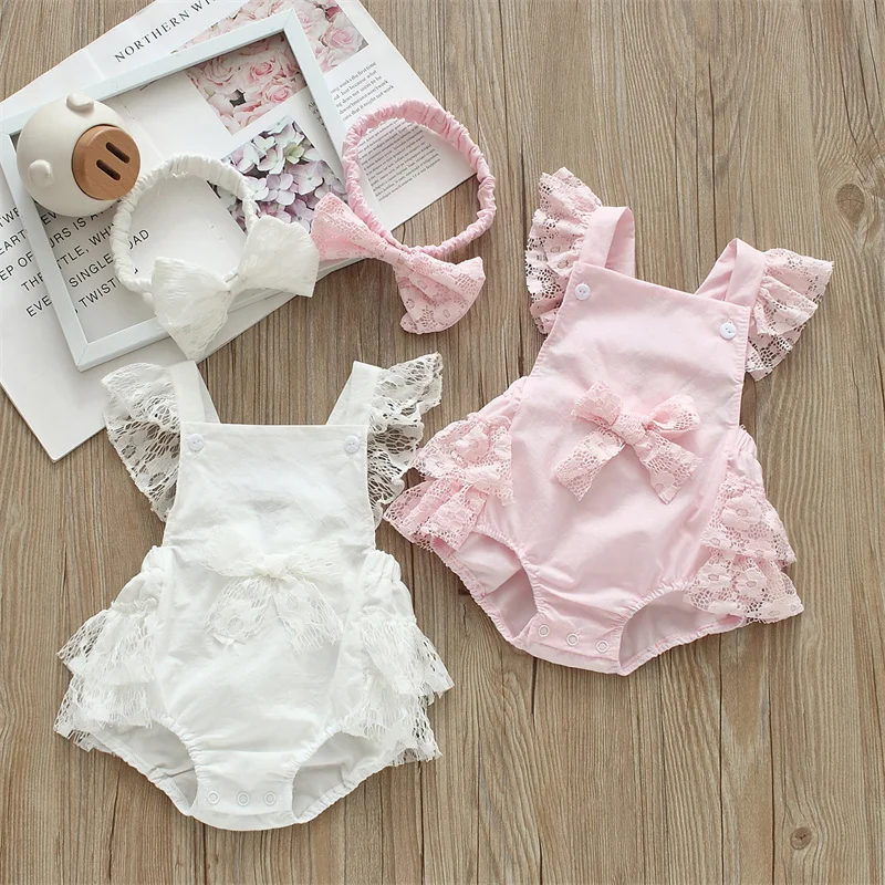 Fly Sleeve Newborn Baby Girl Bodysuits Summer Lace Backless Bow Ruffles Jumpsuits Princess Toddler Infant Clothes
Fly Sleeve Newborn Baby Girl Bodysuits Summer Lace Backless Bow Ruffles Jumpsuits Princess Toddler Infant Clothes