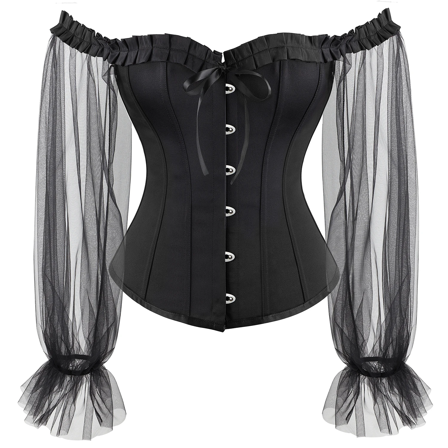 Gothic Bustiers and Corsets for Slimming Waist Trainer Women Overbust Corset Top Blouse Long Sleeve Off Shoulder Modeling Strap
Gothic Bustiers and Corsets for Slimming Waist Trainer Women Overbust Corset Top Blouse Long Sleeve Off Shoulder Modeling Strap