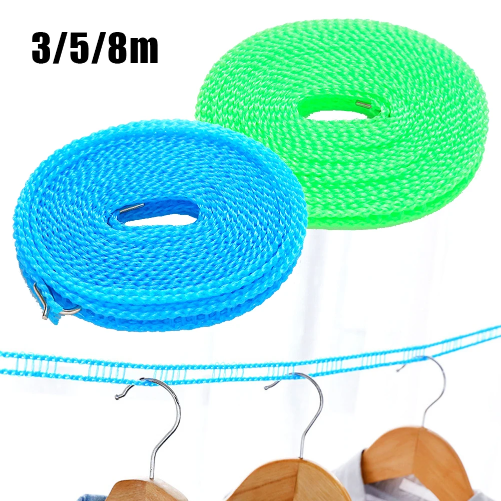3/5/8M Clothesline Windproof Non-Slip Clothes Line Fence Type Quilt Airing Drying Rope Household Storage Outdoor Travel
3/5/8M Clothesline Windproof Non-Slip Clothes Line Fence Type Quilt Airing Drying Rope Household Storage Outdoor Travel