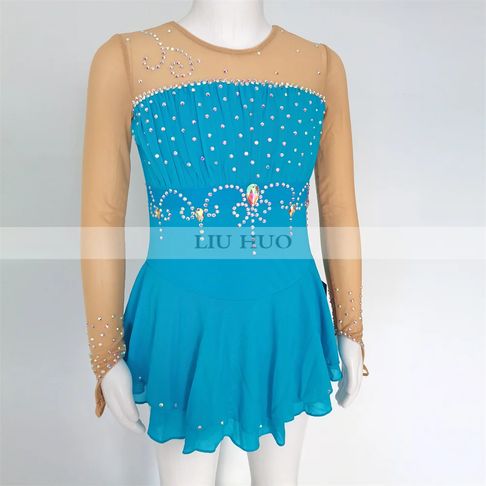 LIUHUO Ice Figure Skating Dress Women Aldult Girl Customize Costume Performance Competition Dance Teens Blue Roller Children Kid
LIUHUO Ice Figure Skating Dress Women Aldult Girl Customize Costume Performance Competition Dance Teens Blue Roller Children Kid