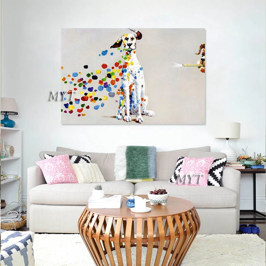 Cute Cartoon Colorful SpottyDog Abstract Oil Painting On Canvas Large Modern Sleeping Room Decoration Unframed Picture Wall
Cute Cartoon Colorful SpottyDog Abstract Oil Painting On Canvas Large Modern Sleeping Room Decoration Unframed Picture Wall