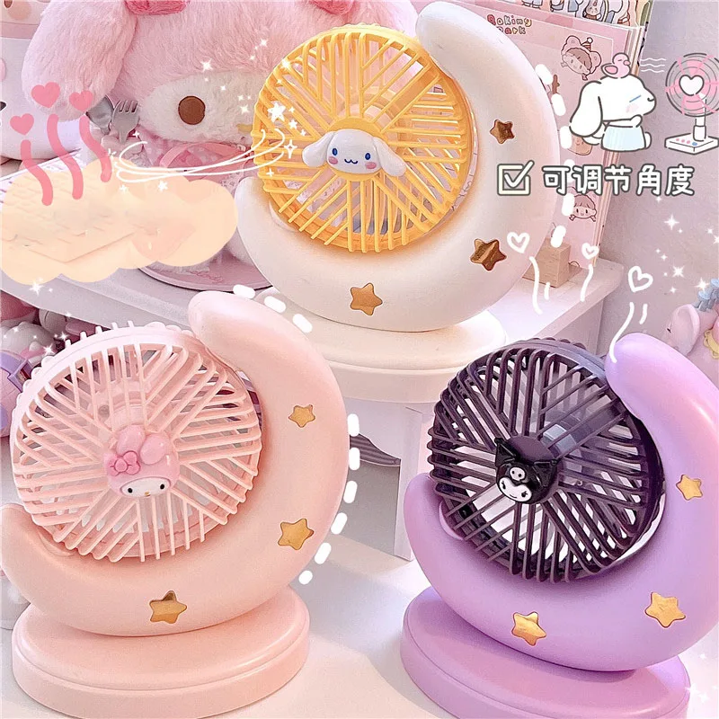 Kawaii Kuromi My Melody Cinnamoroll Moon Shape Desktop Usb Small Fan Summer Anime Cartoon Sanrioed Fan Girls for Gifts
Kawaii Kuromi My Melody Cinnamoroll Moon Shape Desktop Usb Small Fan Summer Anime Cartoon Sanrioed Fan Girls for Gifts