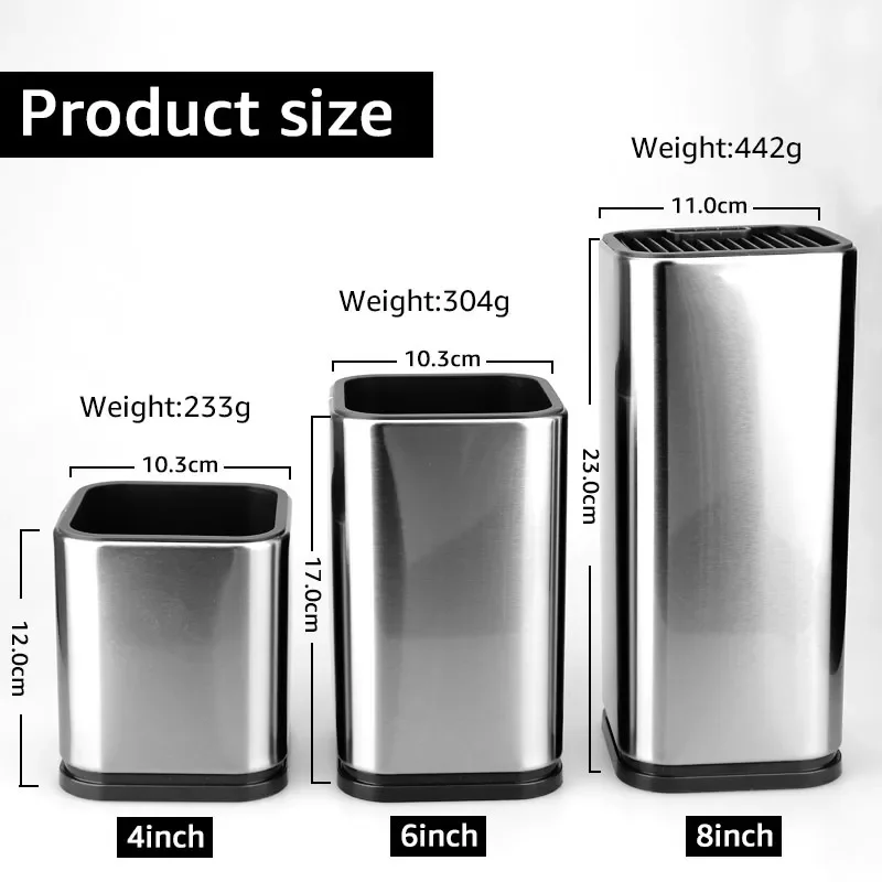 2023 Knife Stand Holder For Kitchen Knife Stainless Steel Knife Holder Stand Block High End Kitchen Accessories Knives
2023 Knife Stand Holder For Kitchen Knife Stainless Steel Knife Holder Stand Block High End Kitchen Accessories Knives