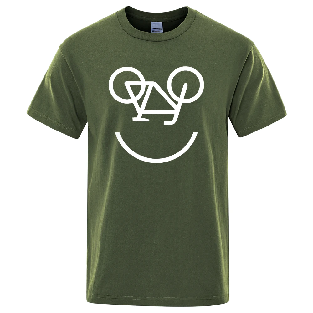 Bicycle Smiley Letter Cartoons Printing Men Tees Shirts Fashion Comfortable Top Regular Sleeve T Shirt Men's Large Size Tshirts
Bicycle Smiley Letter Cartoons Printing Men Tees Shirts Fashion Comfortable Top Regular Sleeve T Shirt Men's Large Size Tshirts