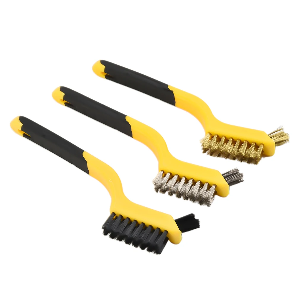 High Quality Steel Wire Brush Cleaning Brush 180mm 3pcs Brass Nylon Polishing Tools Rust Brush Stainless Steel
High Quality Steel Wire Brush Cleaning Brush 180mm 3pcs Brass Nylon Polishing Tools Rust Brush Stainless Steel
