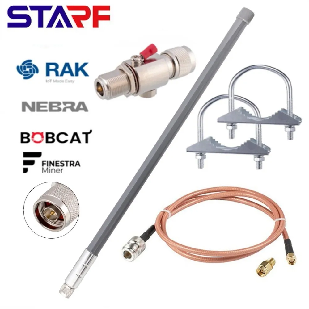 12 Dbi LoRa Antenna With Lightning-arrester N-Male 860-930Mhz Outdoors RAK Wireless Aerial Helium Bobcat Sensecap HNT
12 Dbi LoRa Antenna With Lightning-arrester N-Male 860-930Mhz Outdoors RAK Wireless Aerial Helium Bobcat Sensecap HNT