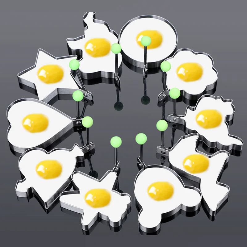 10Pcs/set Stainless Steel Egg Pancake Ring Omelette Mould Egg Baking Form For Frying Eggs Molds Tools Kitchen Appliances
10Pcs/set Stainless Steel Egg Pancake Ring Omelette Mould Egg Baking Form For Frying Eggs Molds Tools Kitchen Appliances