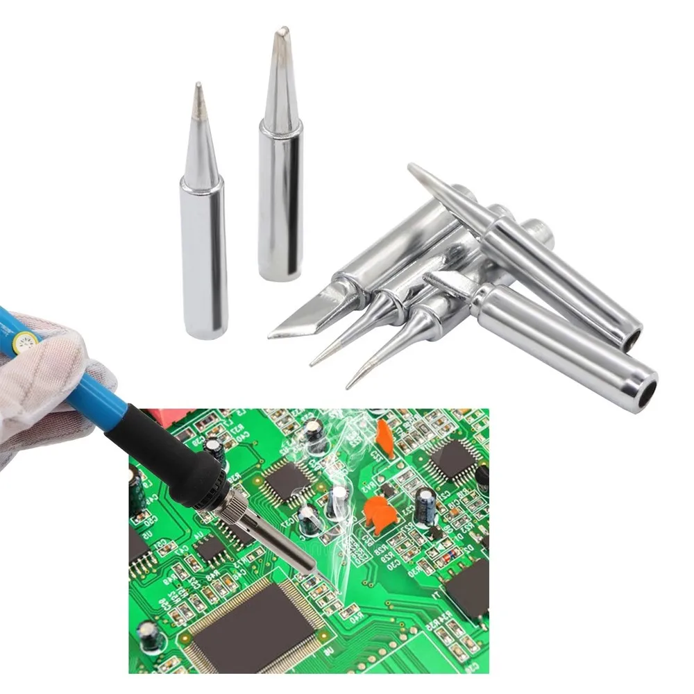 5pcs 900M-T Copper Soldering Iron Tips Lead-free Welding Solder Tools Vapor Cigarro Electronico Vape Parkside Parkside Multitool
5pcs 900M-T Copper Soldering Iron Tips Lead-free Welding Solder Tools Vapor Cigarro Electronico Vape Parkside Parkside Multitool
