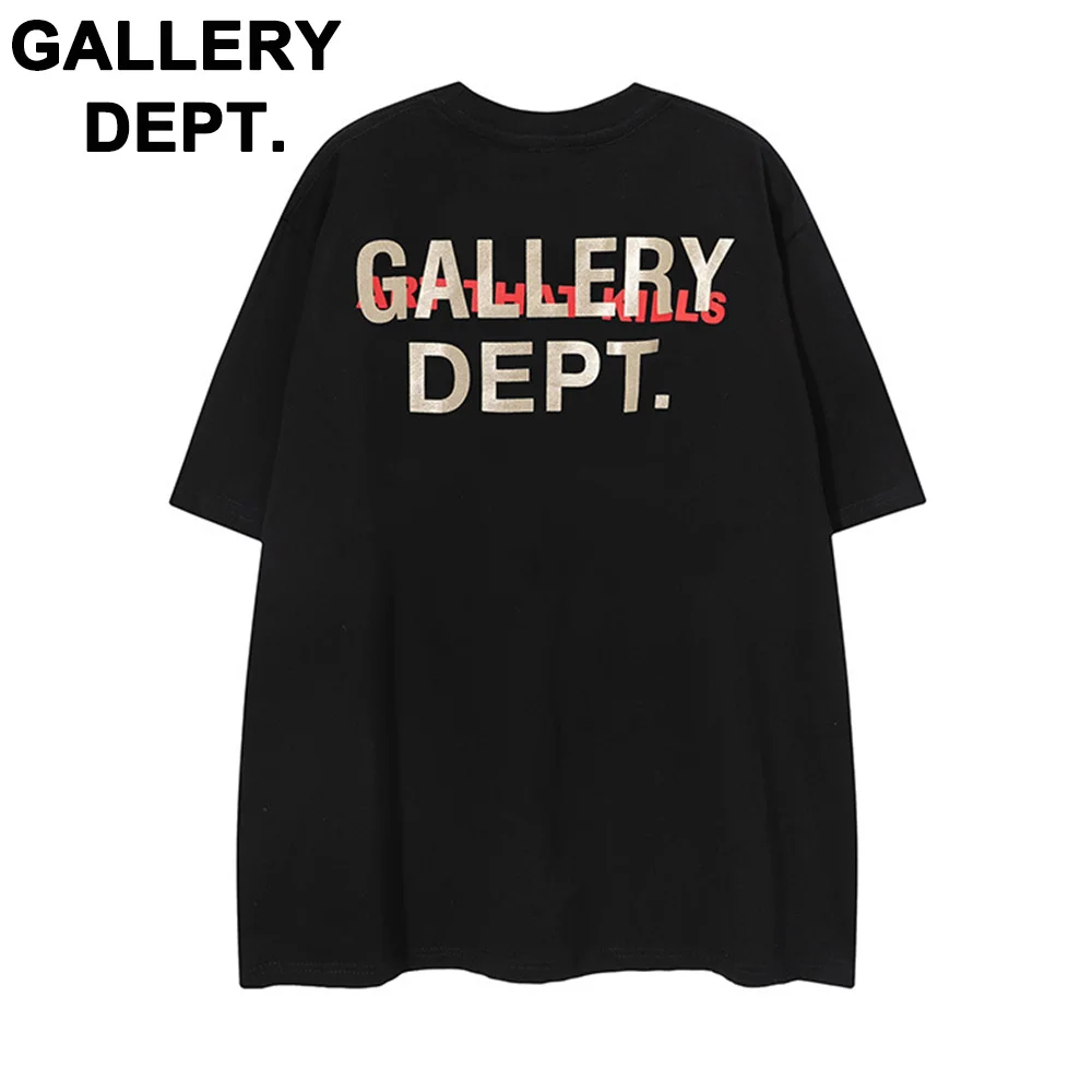 

Galeria Dept Men 2023 letnie nowe męskie t-shirty moda nadruk z alfabetem bawełniana koszulka Harajuku Casual krótki rękaw