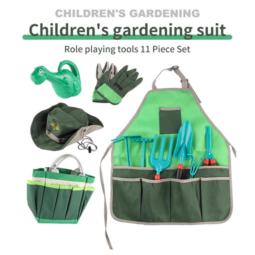 11 Pcs Kids Gardening Tool Set Planting Apron Hat Bag Toy Accessory
11 Pcs Kids Gardening Tool Set Planting Apron Hat Bag Toy Accessory
