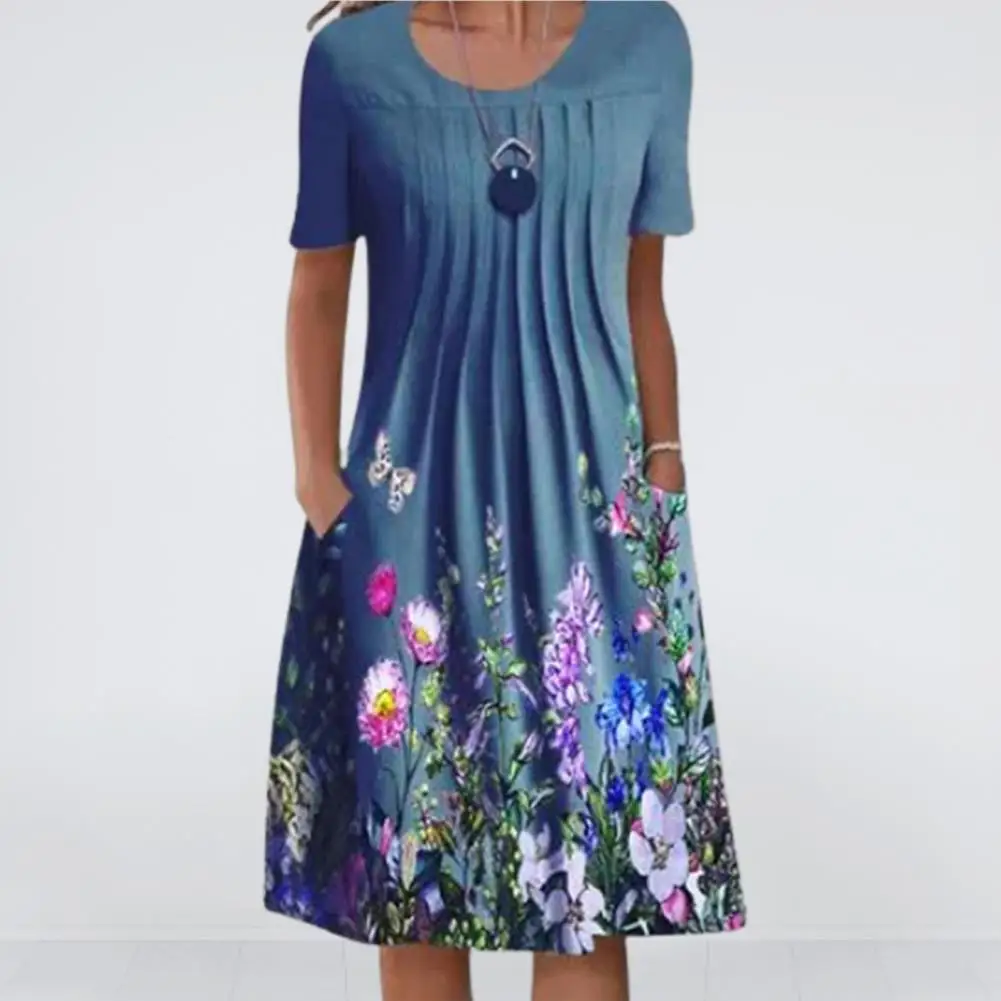 Breathable Fashion Delicate Print Lady Dress 2 Colors Women Dress Non-fading for Holiday
Breathable Fashion Delicate Print Lady Dress 2 Colors Women Dress Non-fading for Holiday