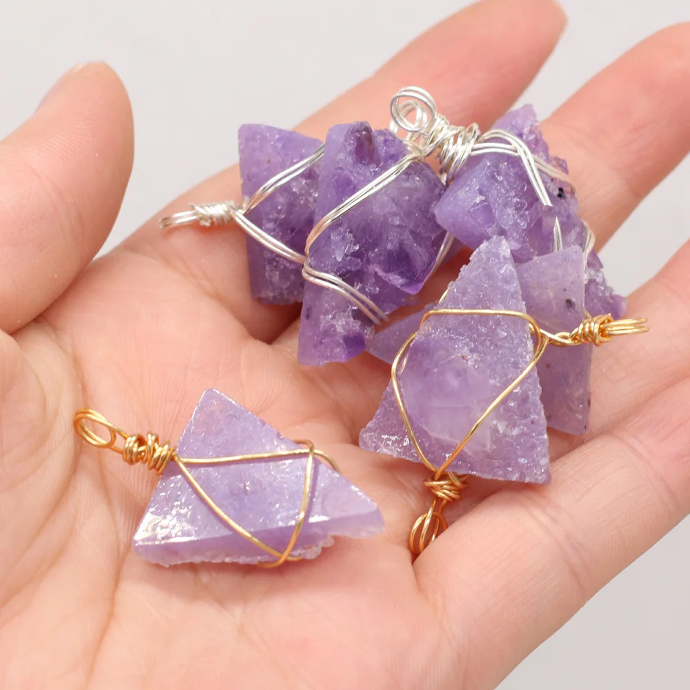 Натуральный Полудрагоценный камень, аметист, Серебряный треугольный кулон с ручной обмоткой для изготовления ювелирных изделий «сделай са...
Натуральный Полудрагоценный камень, аметист, Серебряный треугольный кулон с ручной обмоткой для изготовления ювелирных изделий «сделай са...