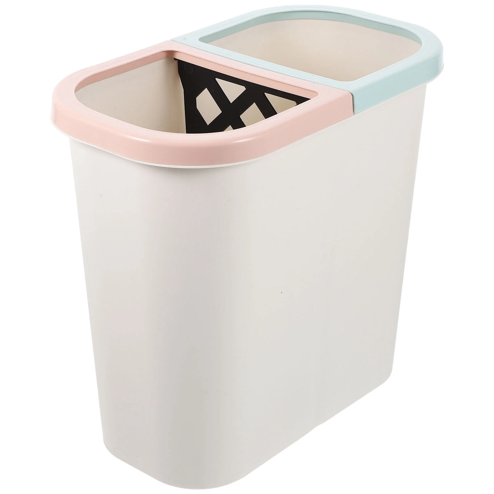 

Recycling Bin Garbage Bathroom Can Mini Containers White Pedal Waste Paper Basket Office Pail Restroom Trash Kids Dual