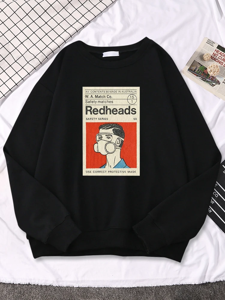 Redheads Matchbox Art A Women Use Correct Projective Mask Female Streetwears Vintage Fashion Tops Autumn Clothing Womens Hoodies
Redheads Matchbox Art A Women Use Correct Projective Mask Female Streetwears Vintage Fashion Tops Autumn Clothing Womens Hoodies