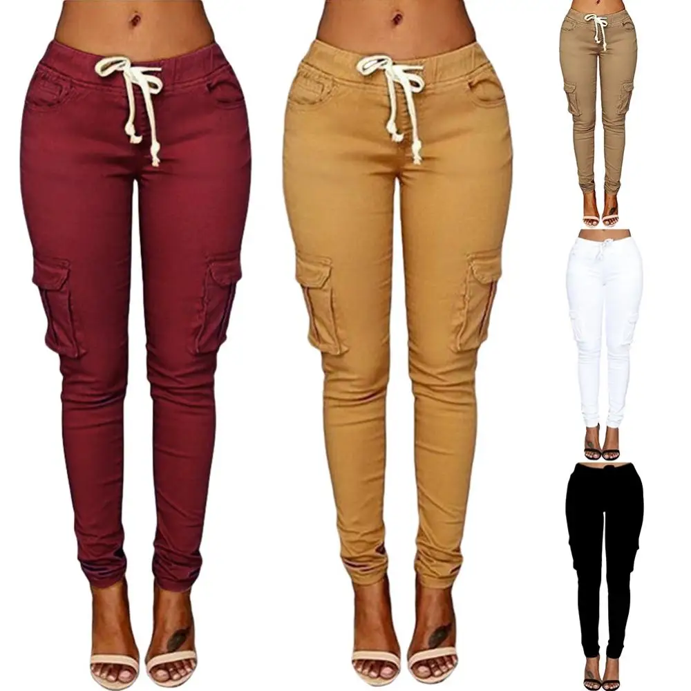 plus size woman high waist pants Solid Skinny Cargo Pants Pockets Drawstring Joggers Trousers Summer Leggings Casual Pencil Pant
plus size woman high waist pants Solid Skinny Cargo Pants Pockets Drawstring Joggers Trousers Summer Leggings Casual Pencil Pant
