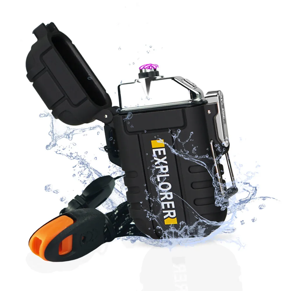 Waterproof USB Lighter Chargeable Dual Arc Plasma Lighter For Outdoor Camping Sports Cigarette Lighter Men's Smoking Accessories
Waterproof USB Lighter Chargeable Dual Arc Plasma Lighter For Outdoor Camping Sports Cigarette Lighter Men's Smoking Accessories