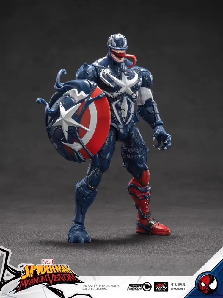 

Marvel Original Venom Parasitic Captain America Black Panther Carnage 1/10 Legends Action Figure Anime Model Toy Child Gifts