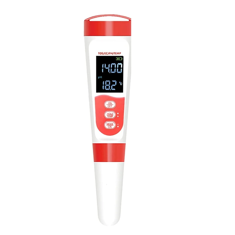 Water Tester Digital PH Meter With ATC, 4 In 1 PH/EC/TDS/Thermometer 0.01 Resolution High Precision Pen Tester
Water Tester Digital PH Meter With ATC, 4 In 1 PH/EC/TDS/Thermometer 0.01 Resolution High Precision Pen Tester