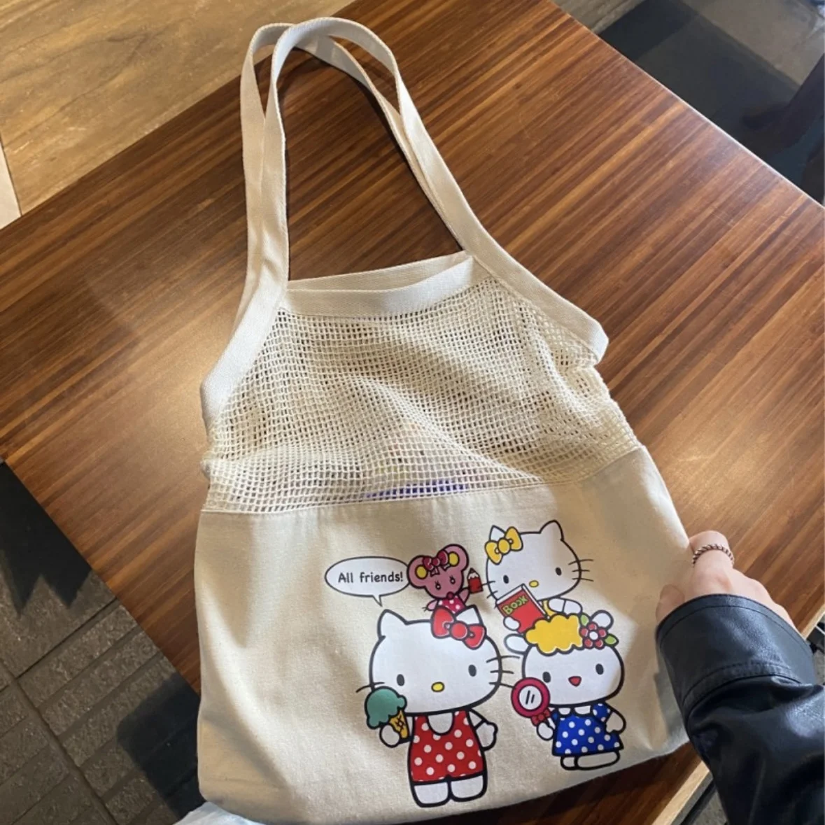 Kawaii Sanrio сетчатые сумки Hello Kittys аксессуары Милая аниме плетеная Сумка Сетчатая Сумка Холщовая Сумка Портативная сумка через плечо Игрушки для девочек подарок
Kawaii Sanrio сетчатые сумки Hello Kittys аксессуары Милая аниме плетеная Сумка Сетчатая Сумка Холщовая Сумка Портативная сумка через плечо Игрушки для девочек подарок