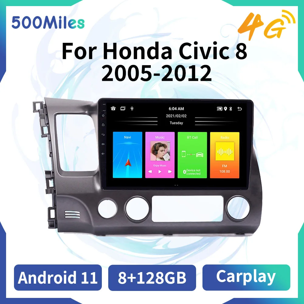 Автомобильный мультимедийный плеер для Honda Civic 8 2005-2012, Радио 2 Din, Android экран, стерео, GPS, Авторадио, головное устройство, навигация Carplay
Автомобильный мультимедийный плеер для Honda Civic 8 2005-2012, Радио 2 Din, Android экран, стерео, GPS, Авторадио, головное устройство, навигация Carplay